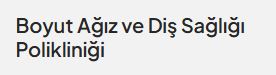 Özel Boyut Ağız ve Diş Sağlığı Polikliniği 